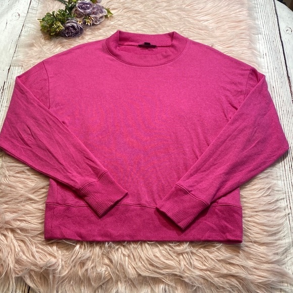 J. Crew Supercozy Mockneck Pullover Sweater Pink sz S - Picture 2 of 11